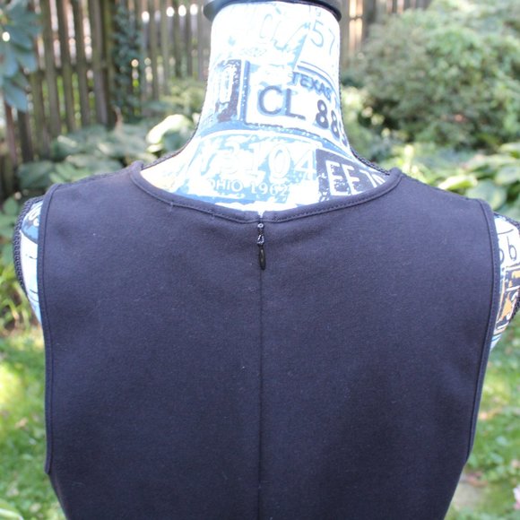 J. Crew Black Lace Detail Sleeveless Peplum Blouse Shell Large - Picture 6 of 7